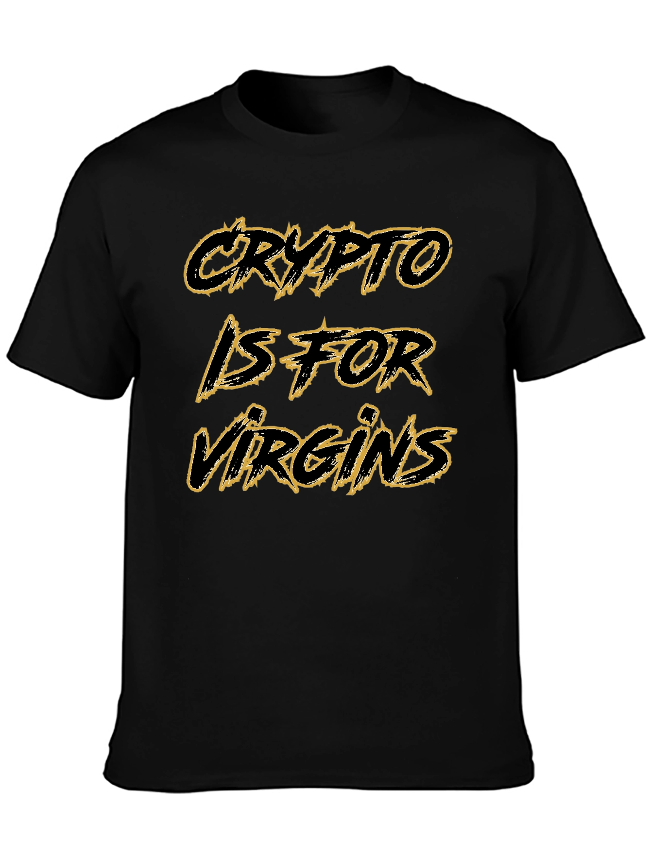 Crypto is for Virgins Black Graphic Tee
