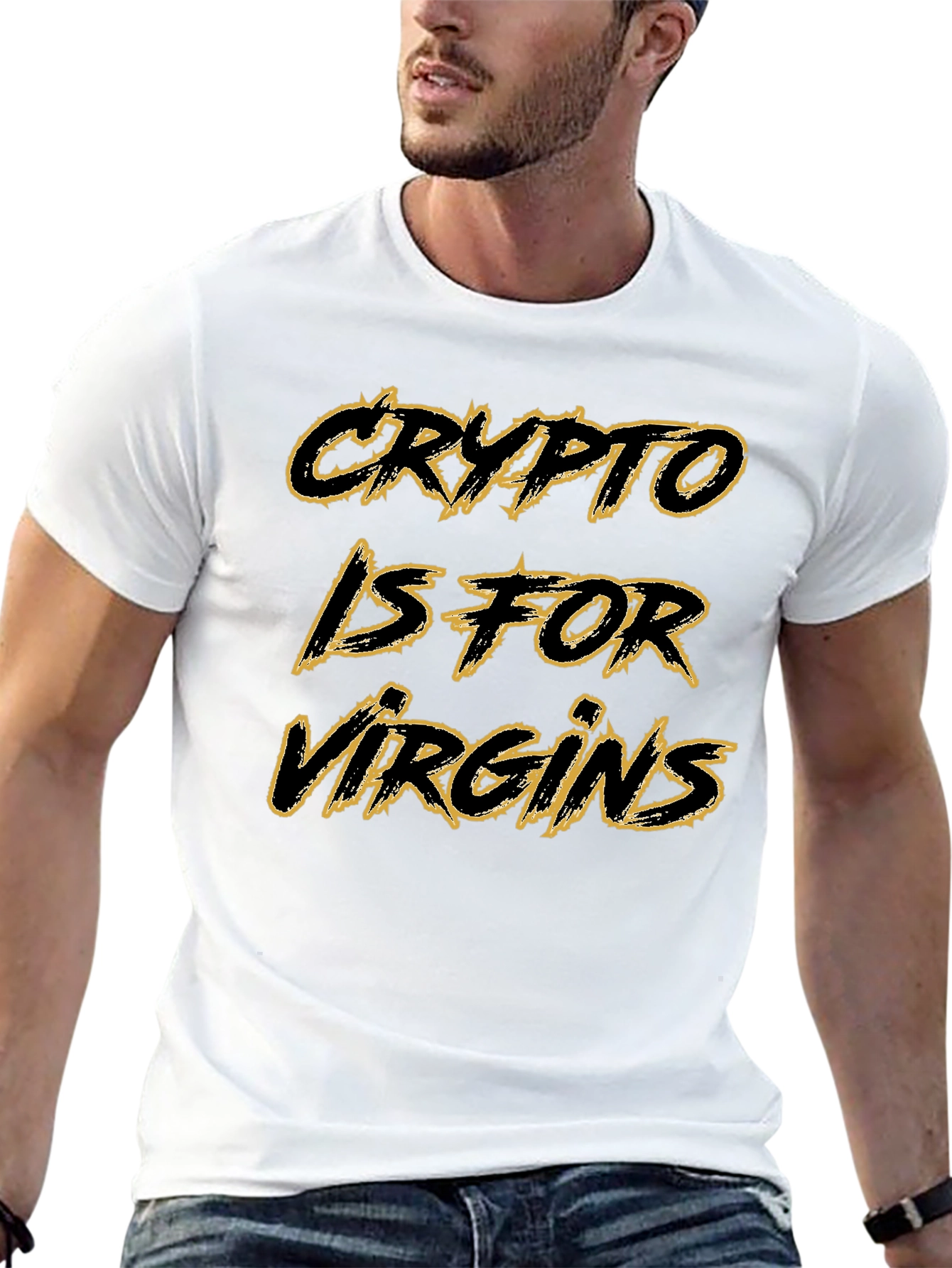 Crypto is for Virgins Black Graphic Tee