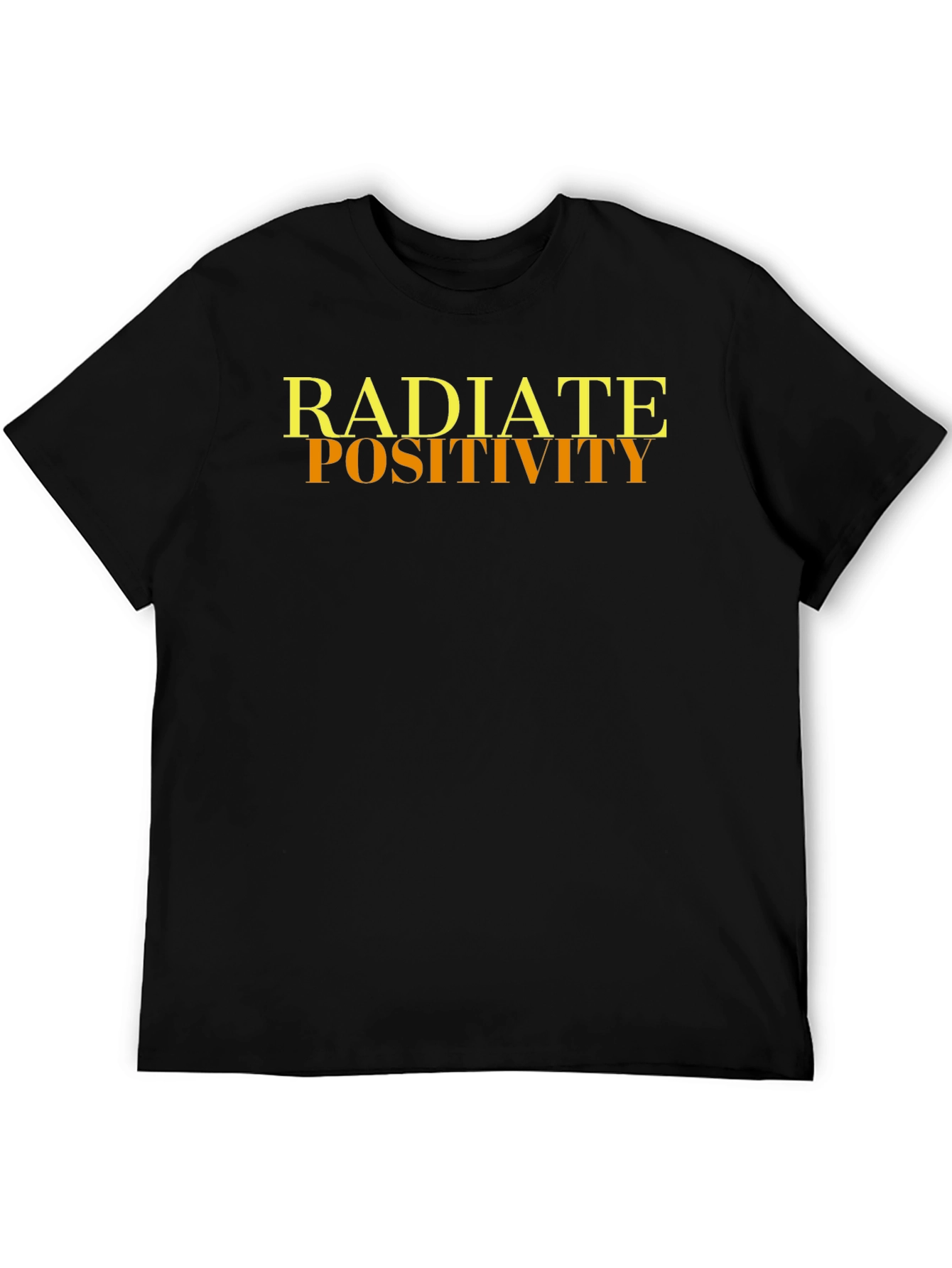 Radiate Positivity Black Graphic Tee