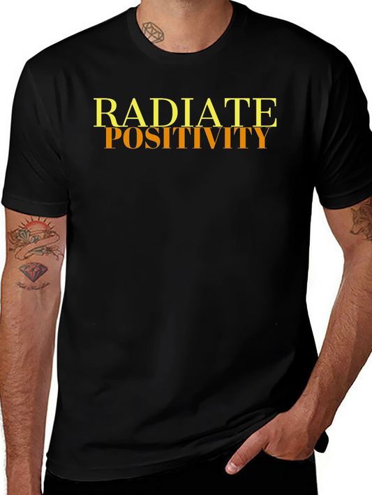 Radiate Positivity Black Graphic Tee