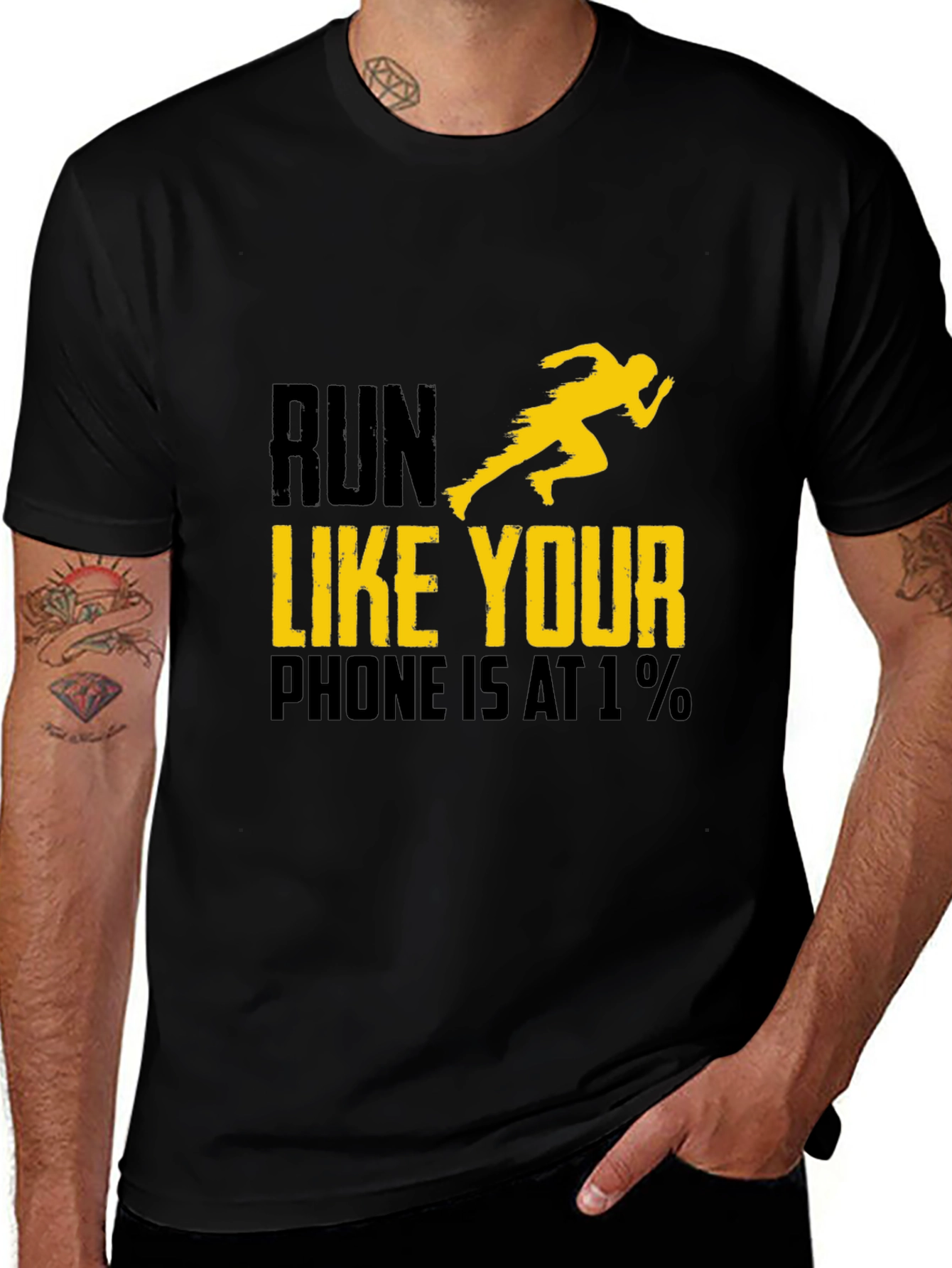 Run Like Your Phone Is At 1% T-Shirt