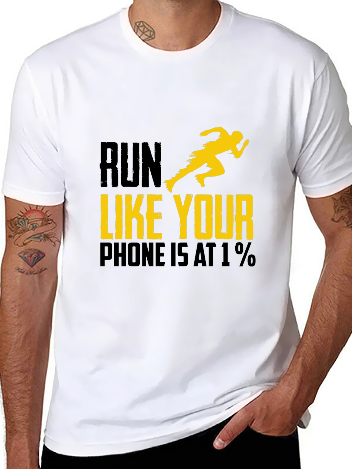 Run Like Your Phone Is At 1% T-Shirt