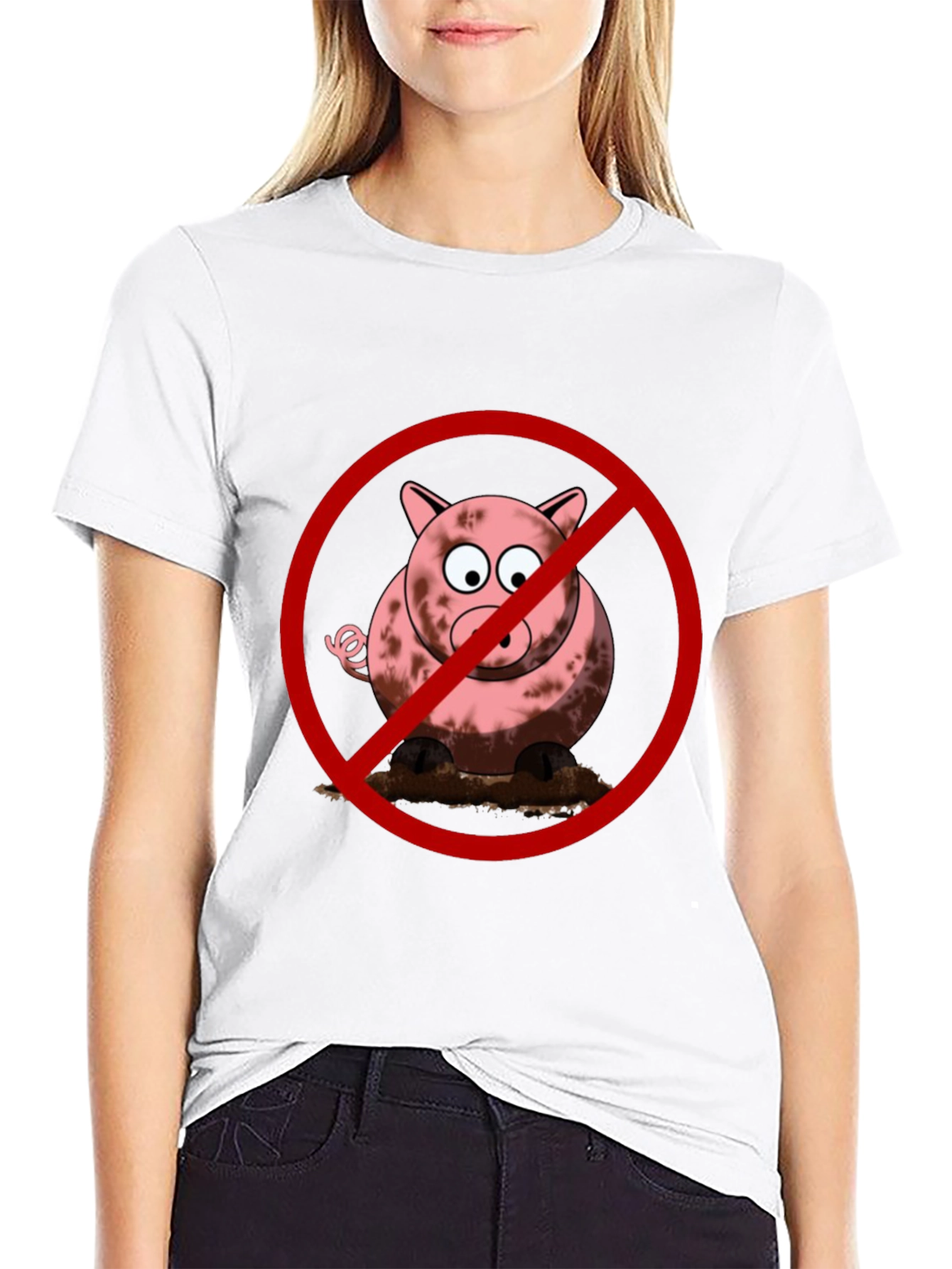 No Pig T-Shirt - Muddy Fun Prohibited