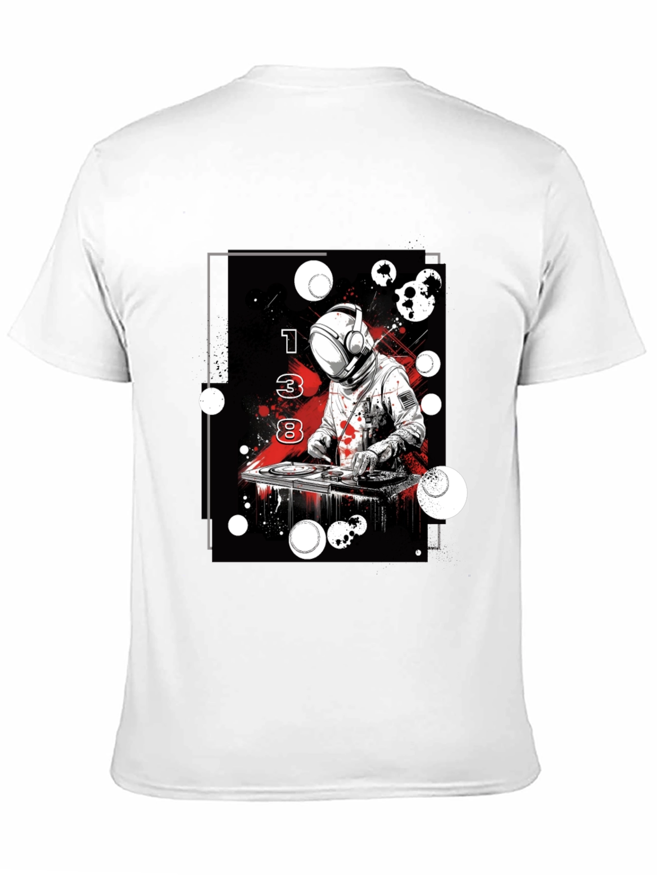 Astronaut DJ Graphic Tee - Black Cotton Blend