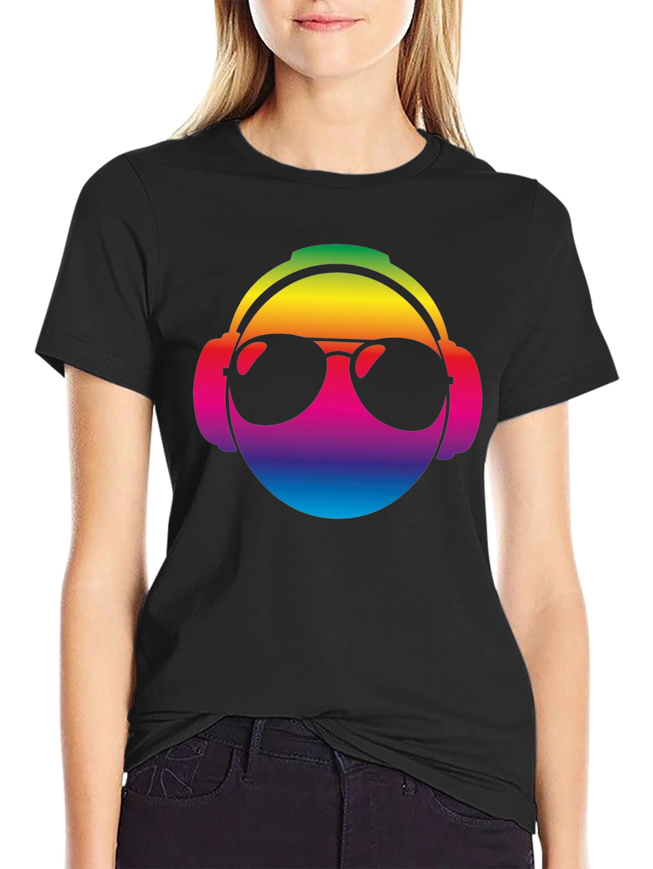 Cool Rainbow DJ Graphic T-Shirt