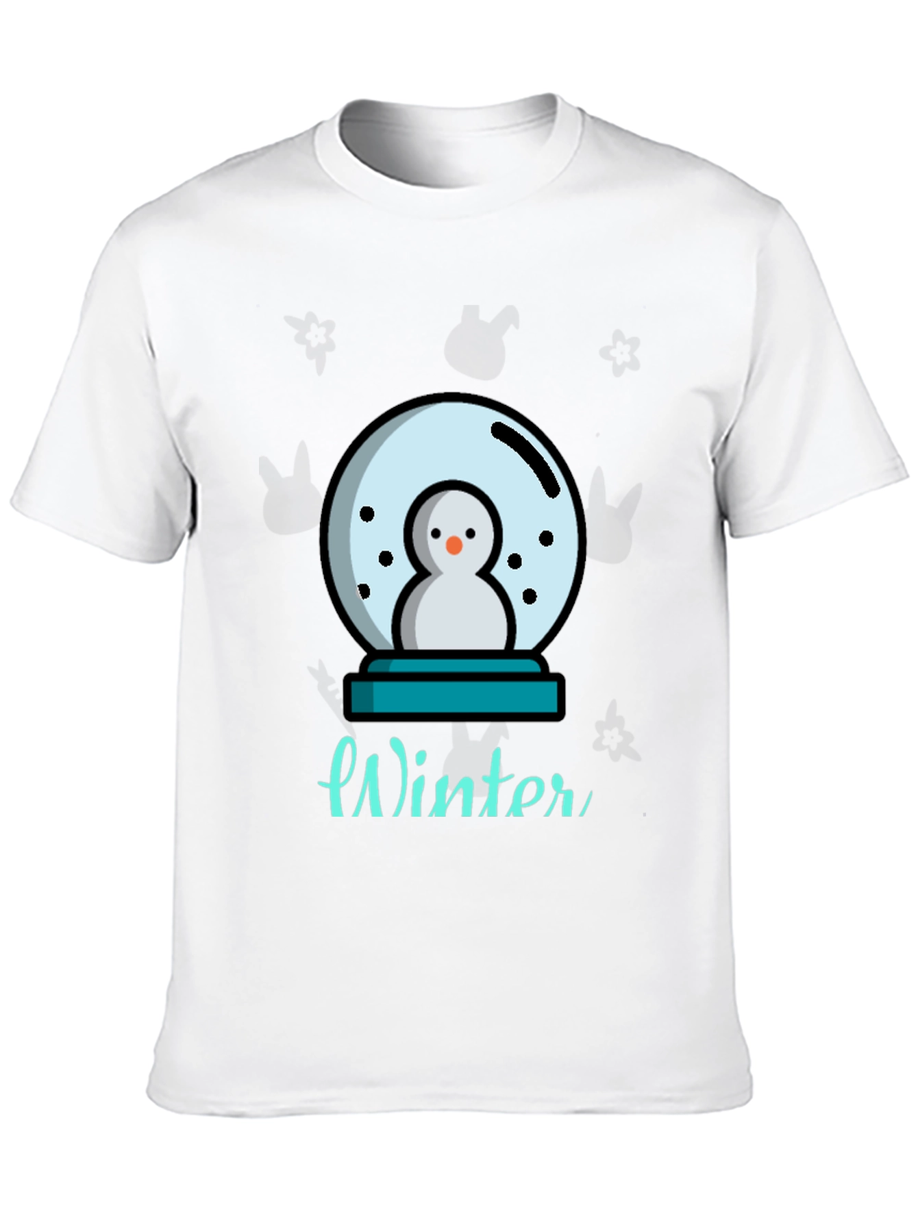 Winter Snow Globe Graphic Tee - Black