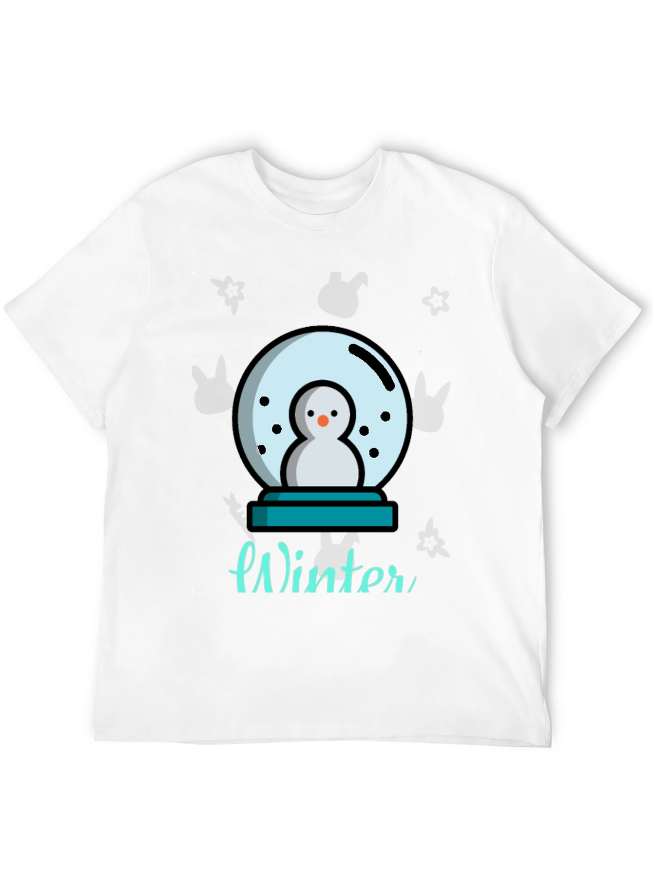 Winter Snow Globe Graphic Tee - Black