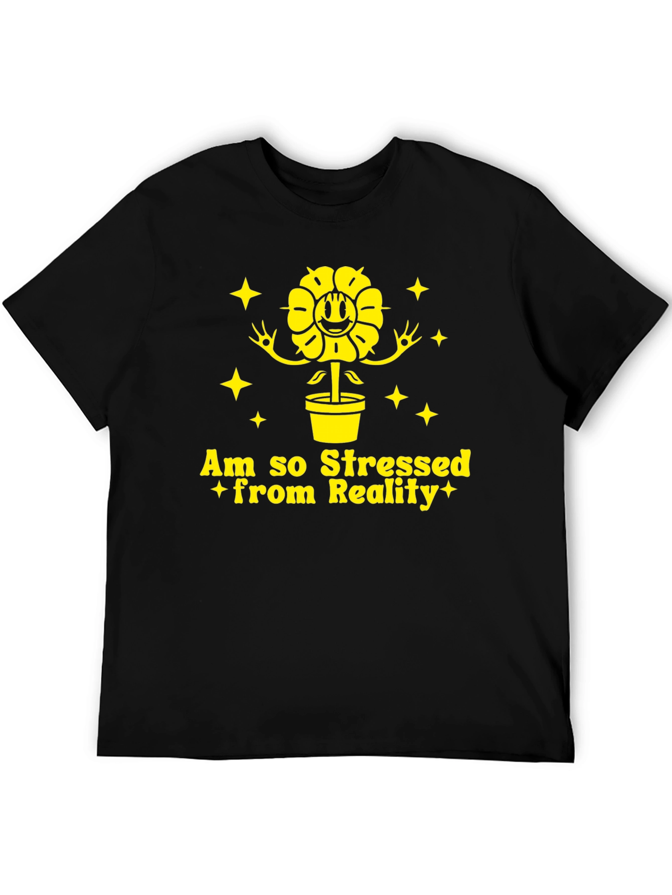 Stressed From Reality Black T-Shirt