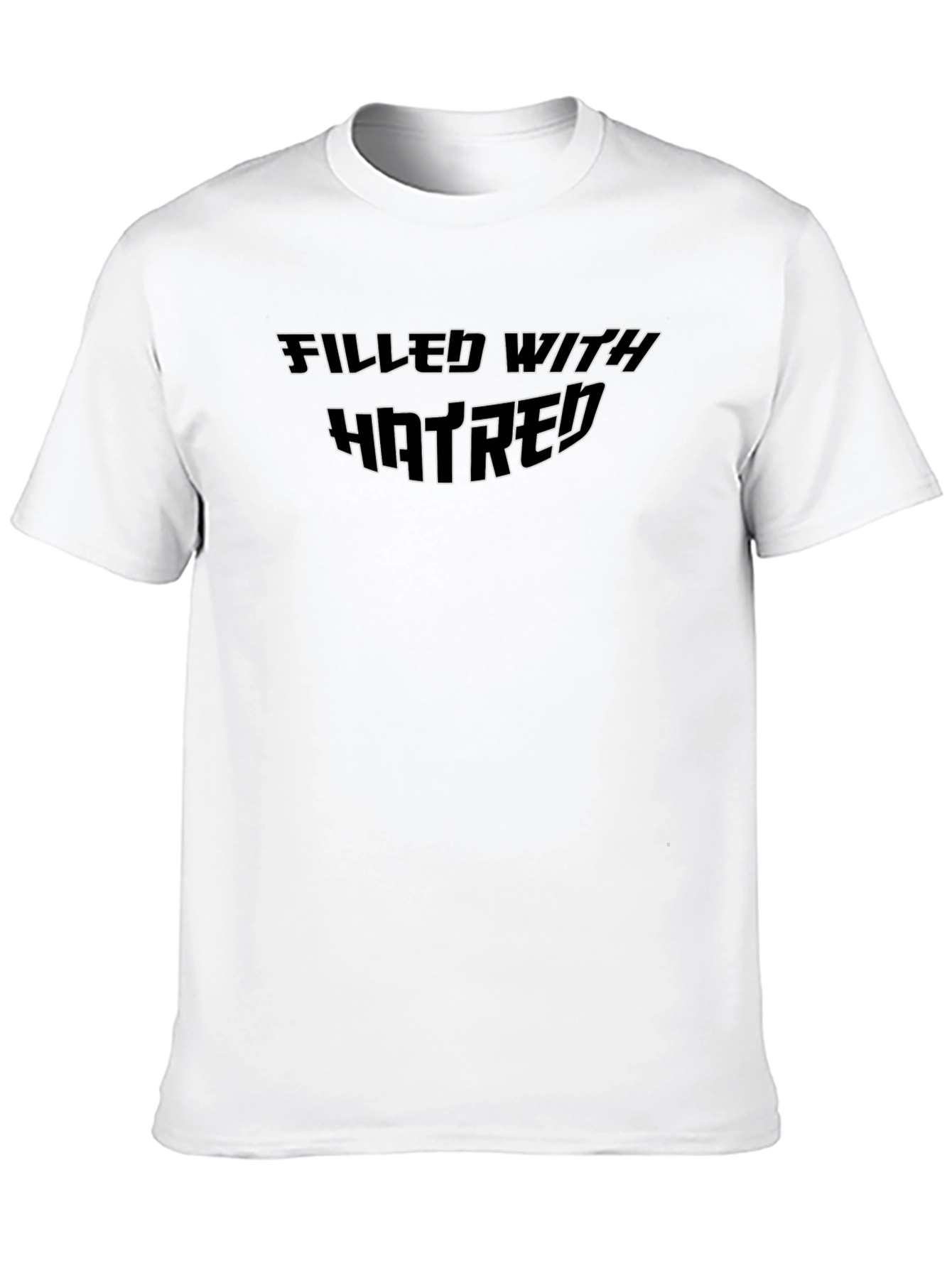 Filled With Hatred Graphic Tee - Black T-Shirt