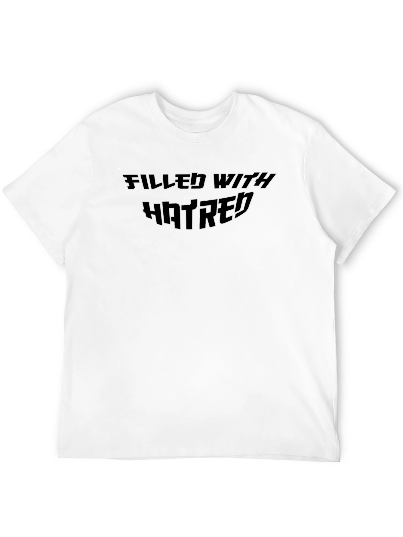 Filled With Hatred Graphic Tee - Black T-Shirt