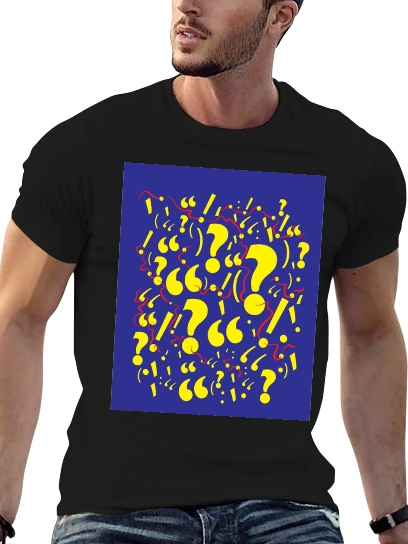 Question & Exclamation Mark Graphic Tee