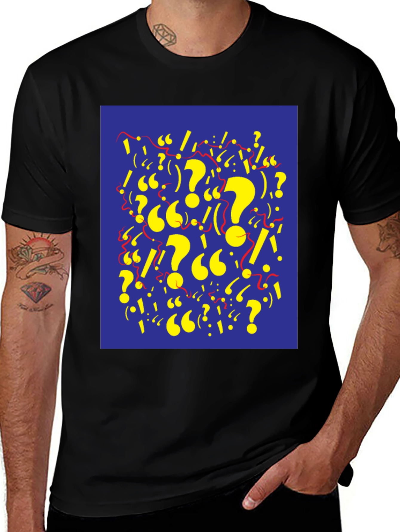 Question & Exclamation Mark Graphic Tee