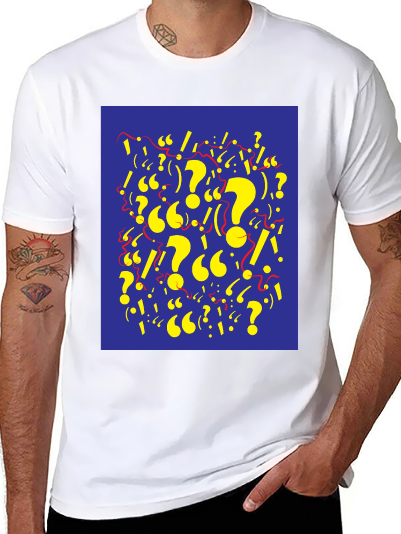 Question & Exclamation Mark Graphic Tee