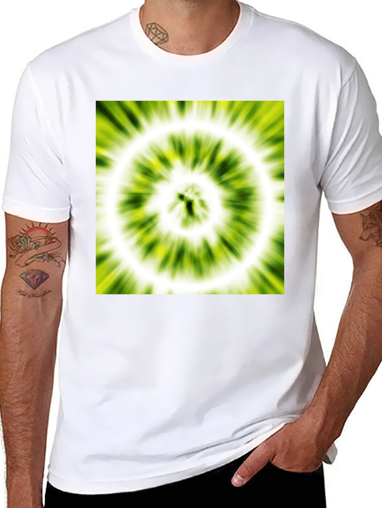 Green Tie-Dye Vortex T-Shirt