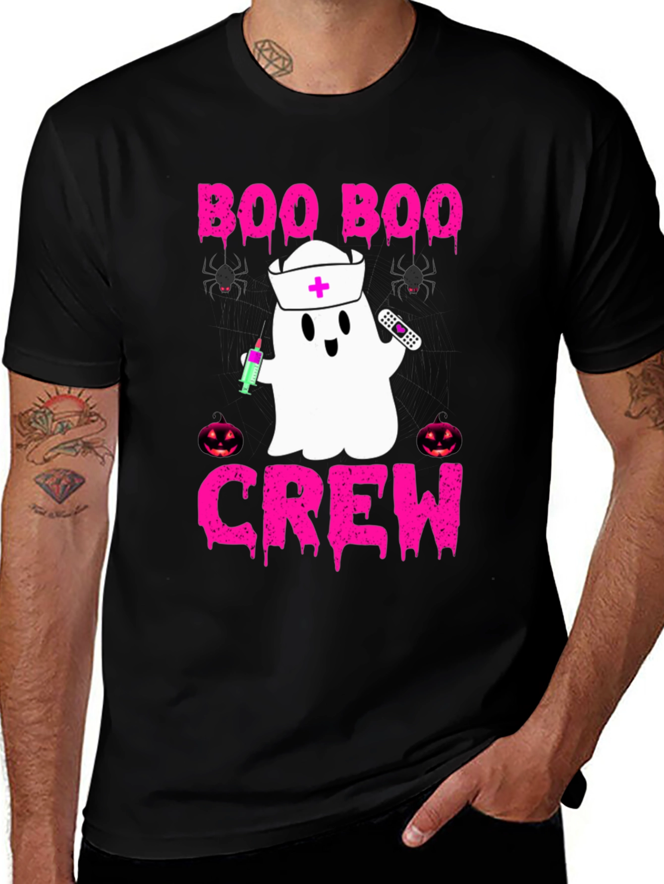 Boo Boo Crew Nurse Ghost Halloween T-Shirt