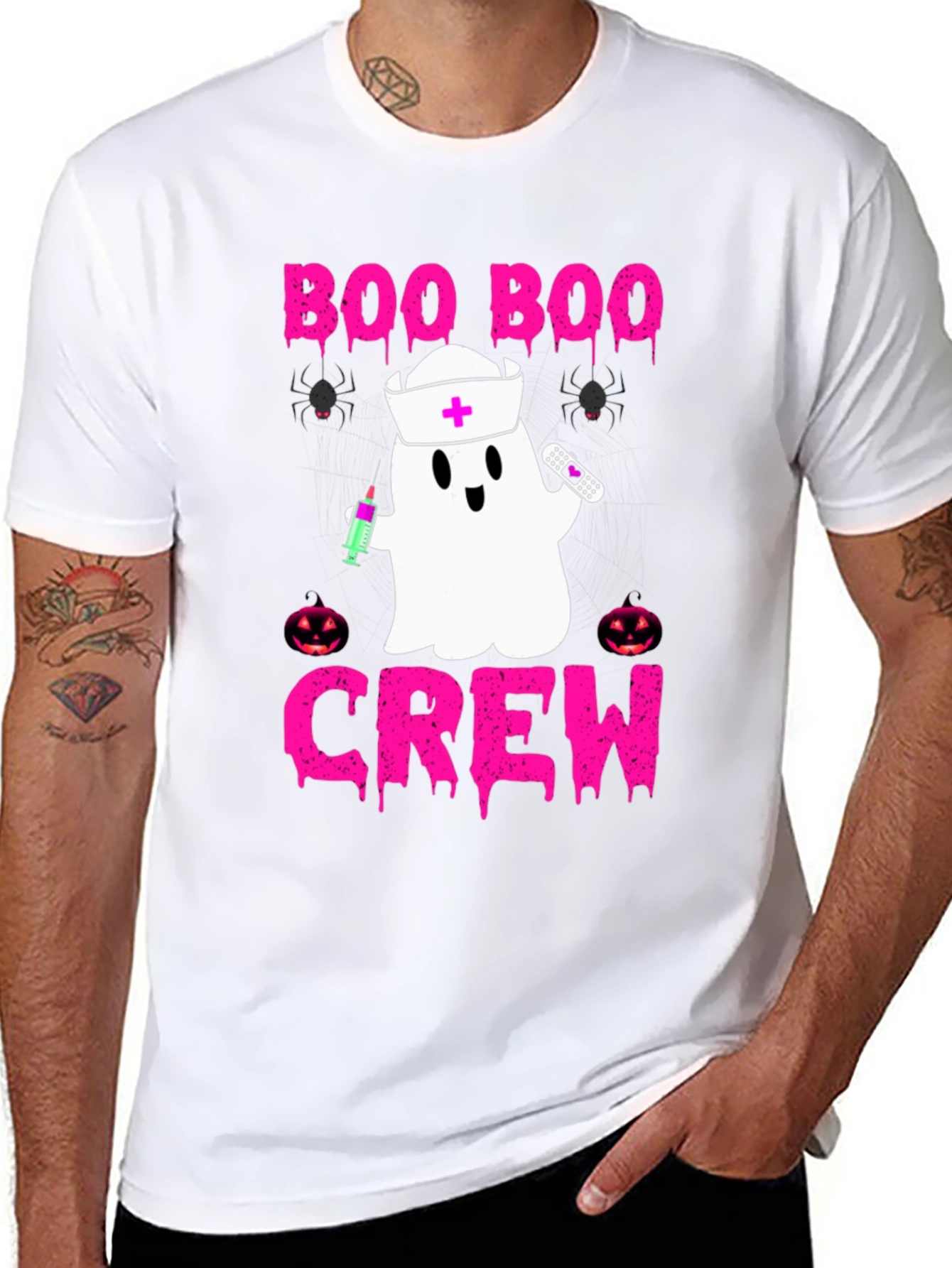 Boo Boo Crew Nurse Ghost Halloween T-Shirt