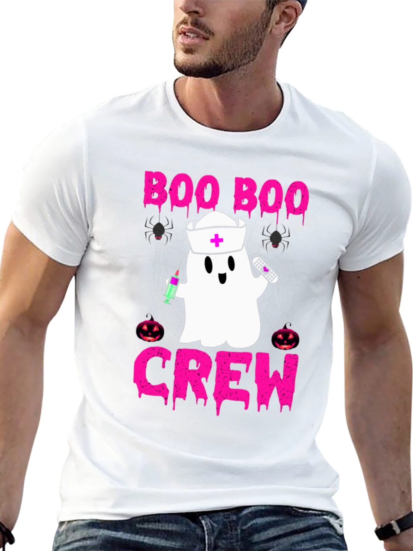 Boo Boo Crew Nurse Ghost Halloween T-Shirt