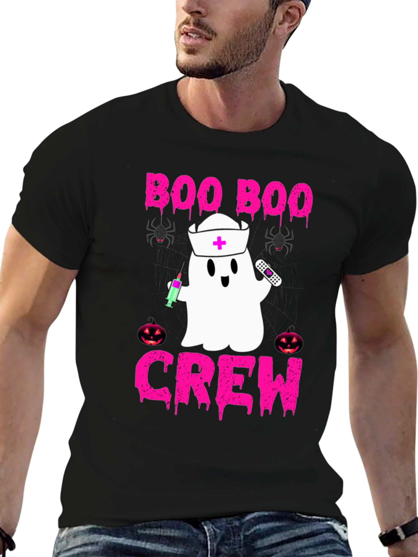 Boo Boo Crew Nurse Ghost Halloween T-Shirt