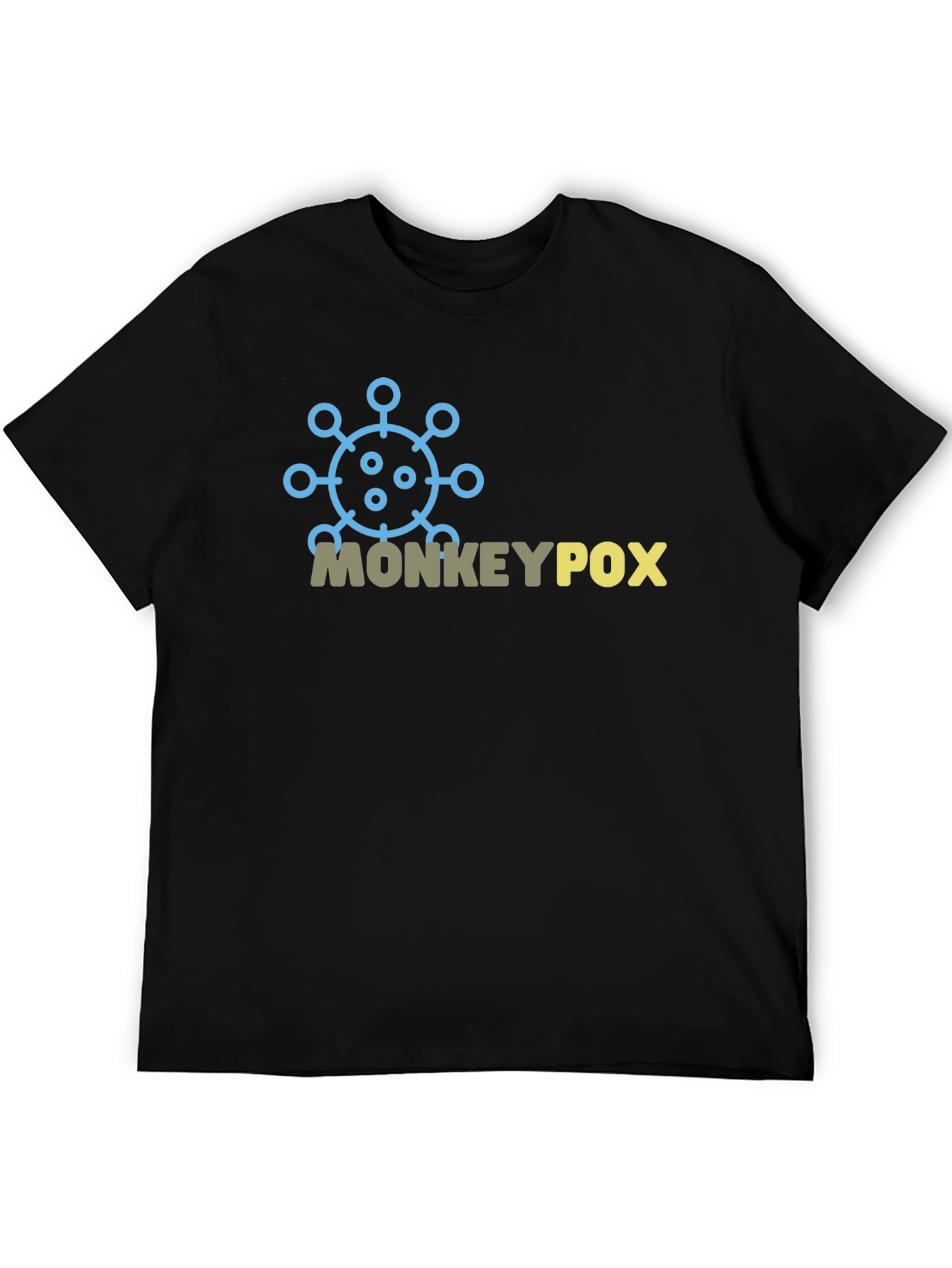 Monkeypox Awareness Graphic Tee - Black Cotton