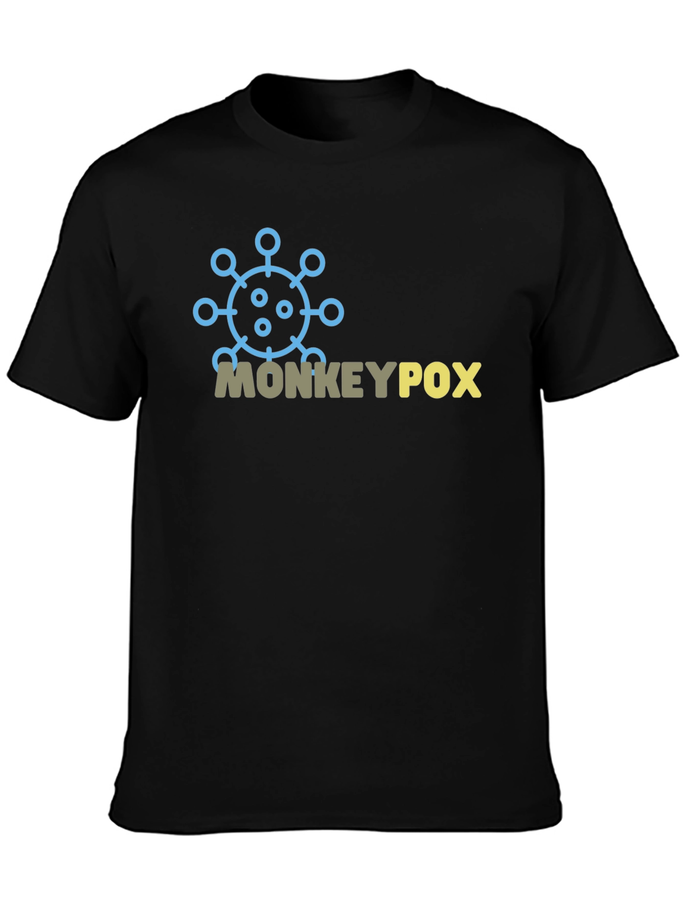 Monkeypox Awareness Graphic Tee - Black Cotton