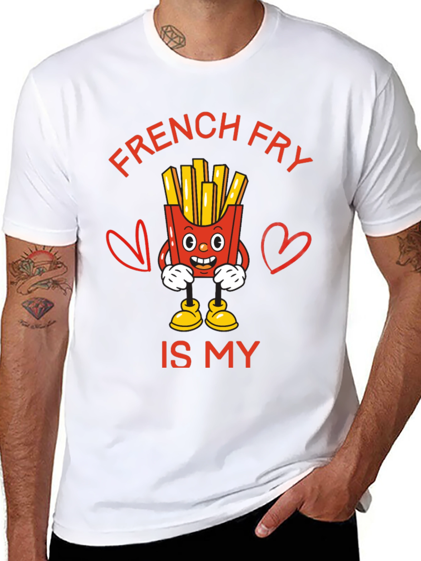 French Fry Is My Valentine Funny Graphic T-Shirt