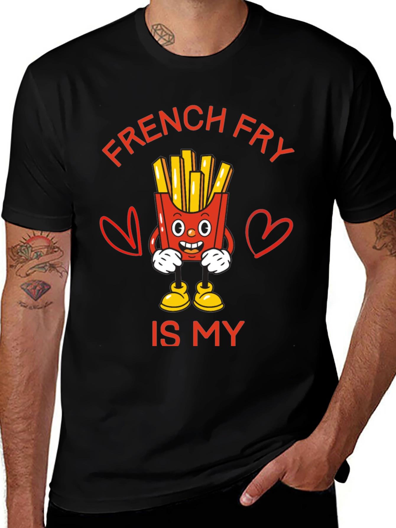 French Fry Is My Valentine Funny Graphic T-Shirt