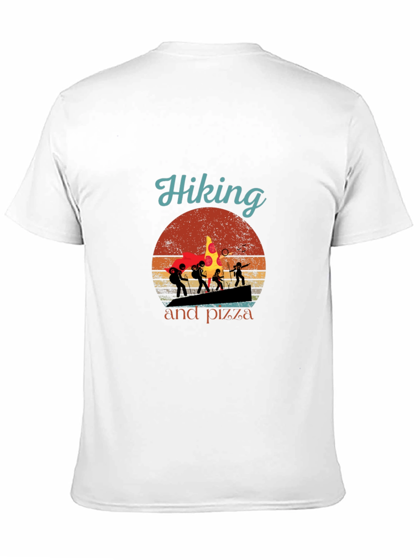 Hiking and Pizza Graphic T-Shirt