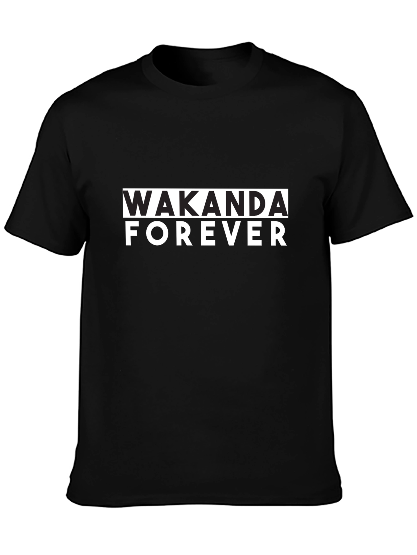 Wakanda Forever Graphic Black T-Shirt