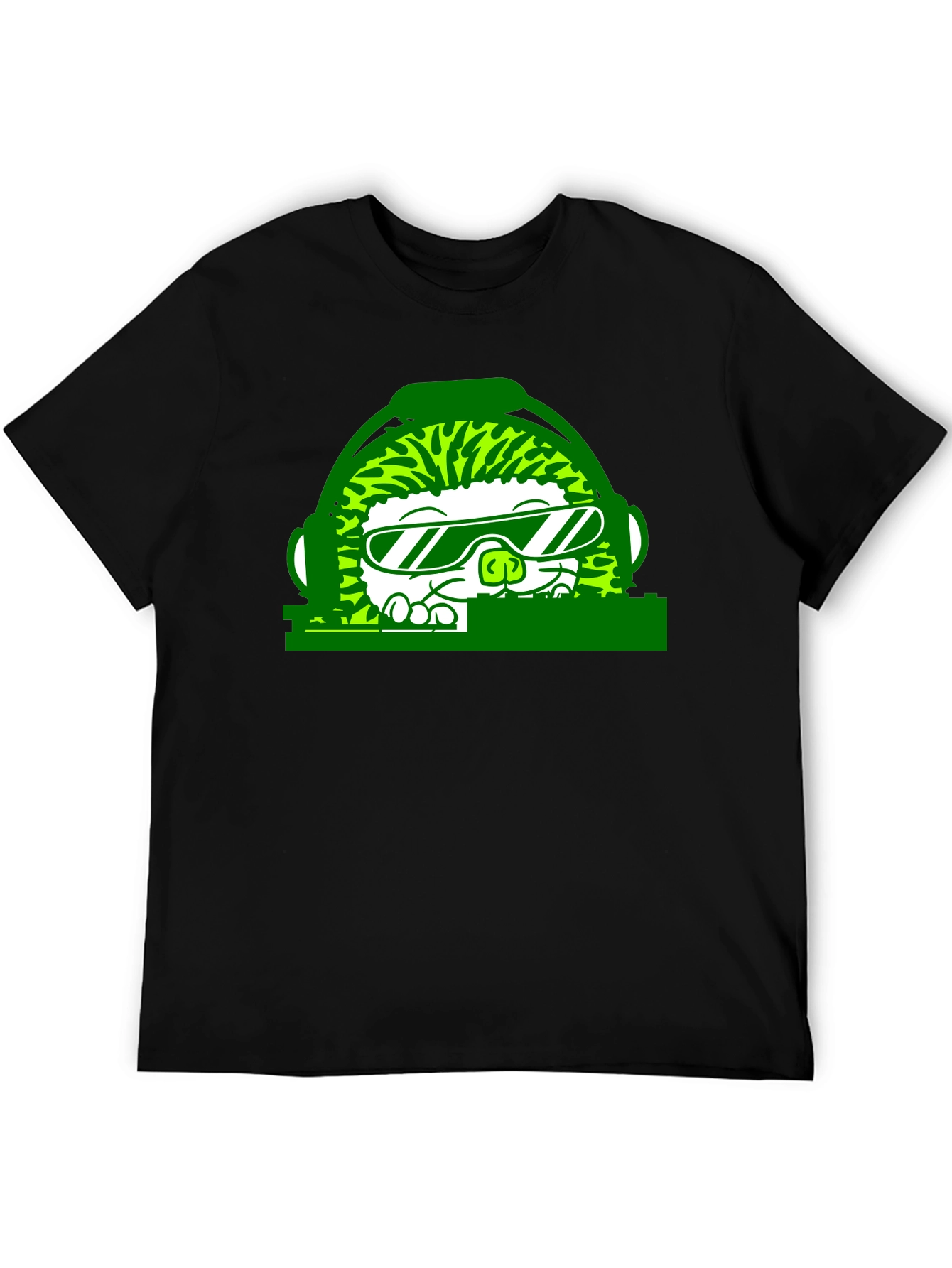 DJ Hedgehog Graphic Tee - Cool Novelty T-Shirt