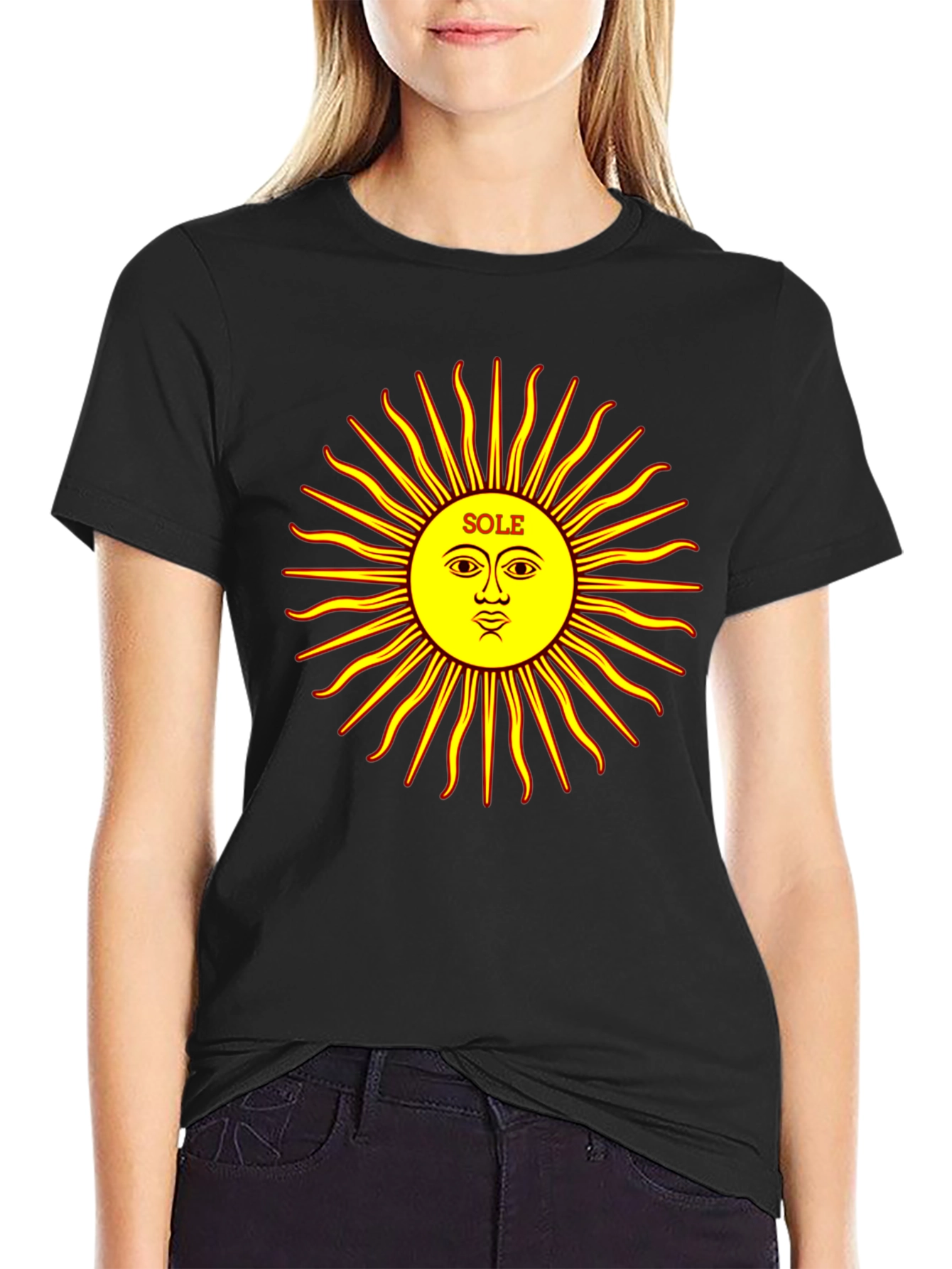 Sole Sun Graphic Black T-Shirt