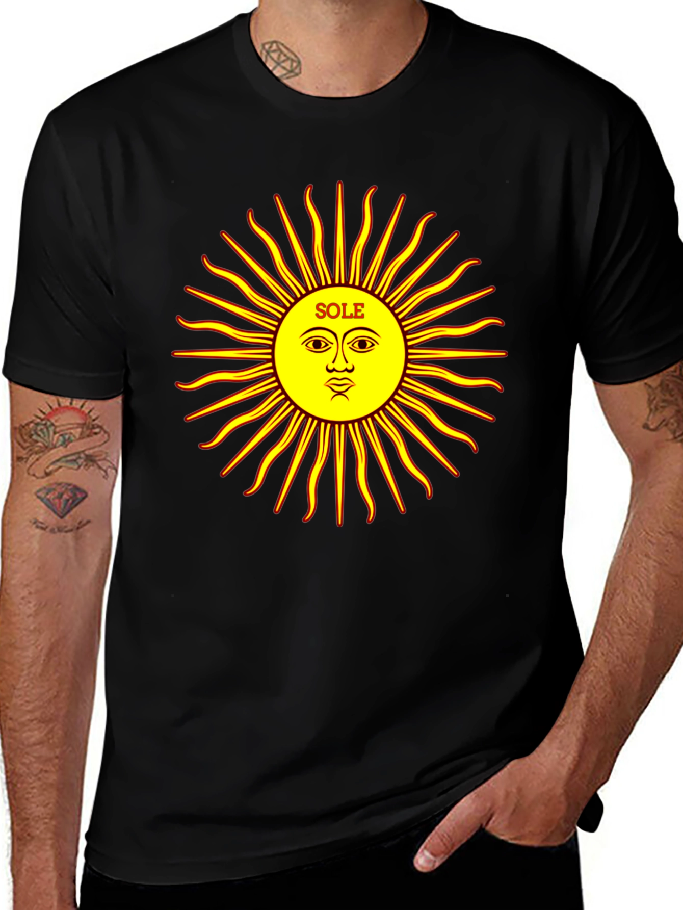 Sole Sun Graphic Black T-Shirt