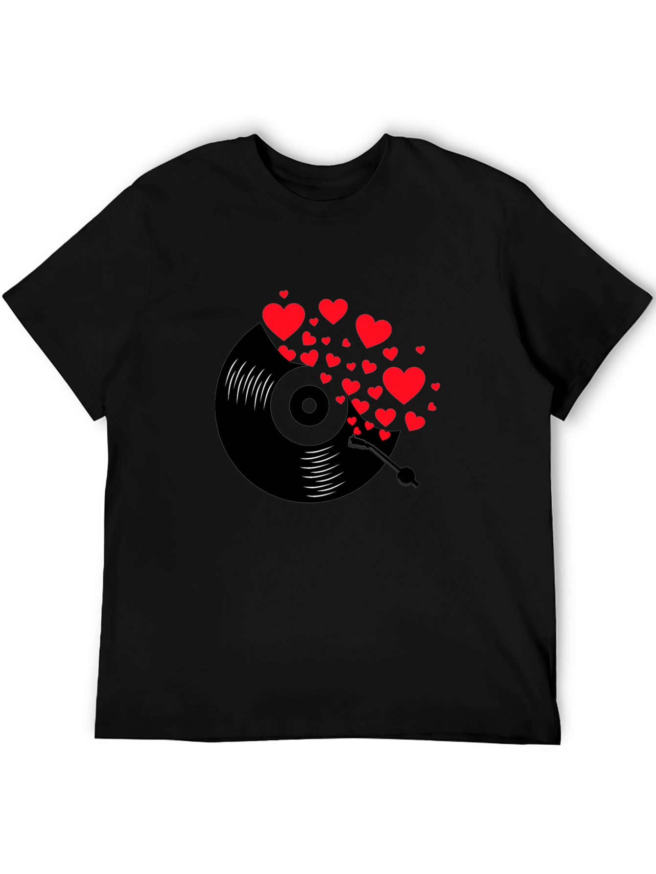Heart Vinyl Record Graphic T-Shirt