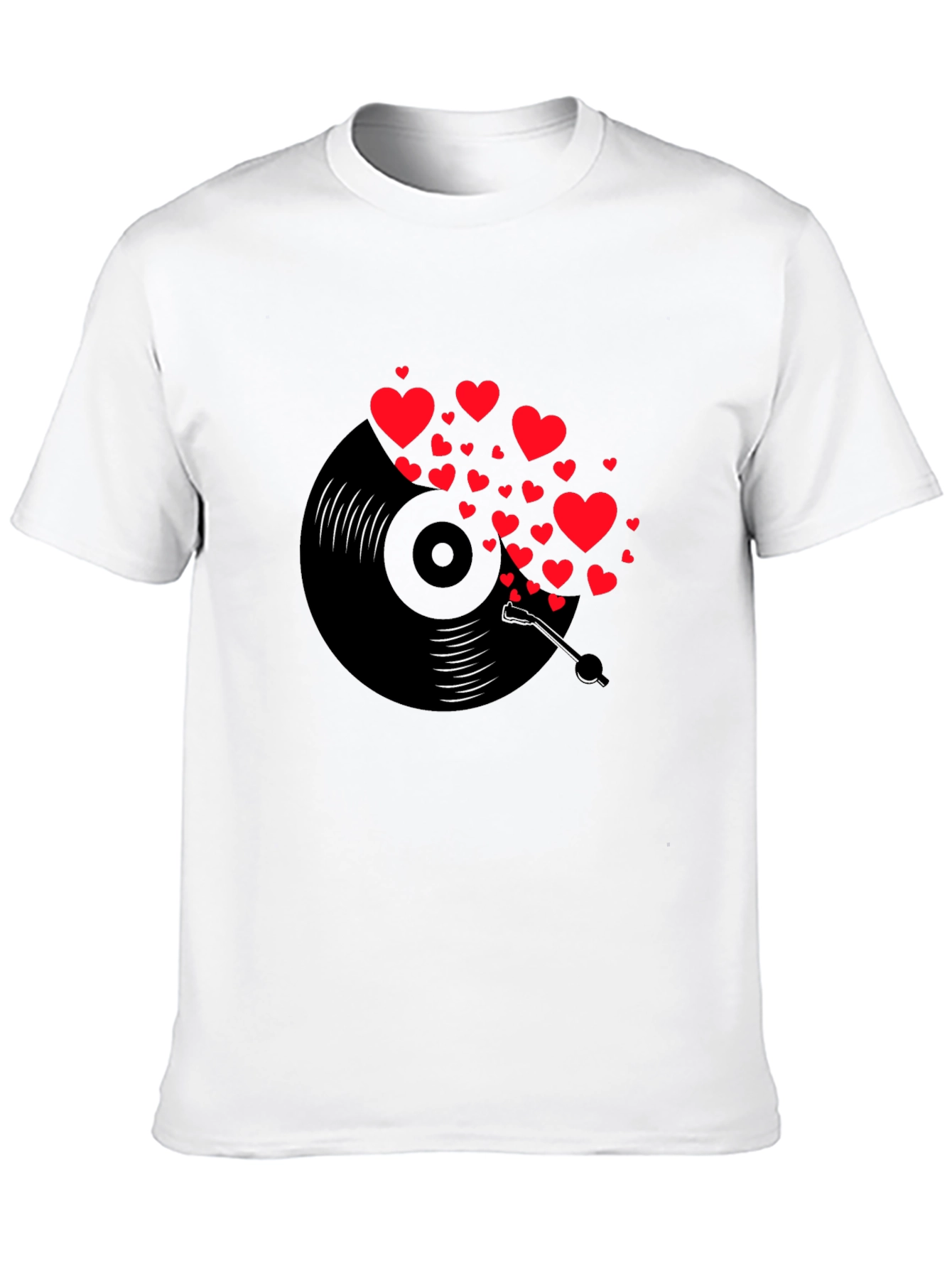 Heart Vinyl Record Graphic T-Shirt
