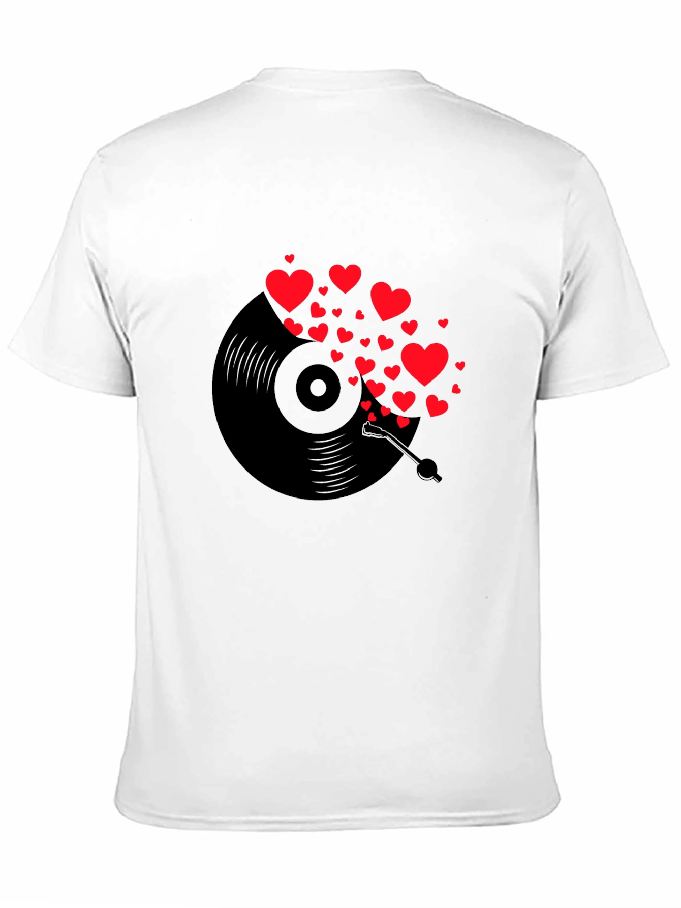 Heart Vinyl Record Graphic T-Shirt