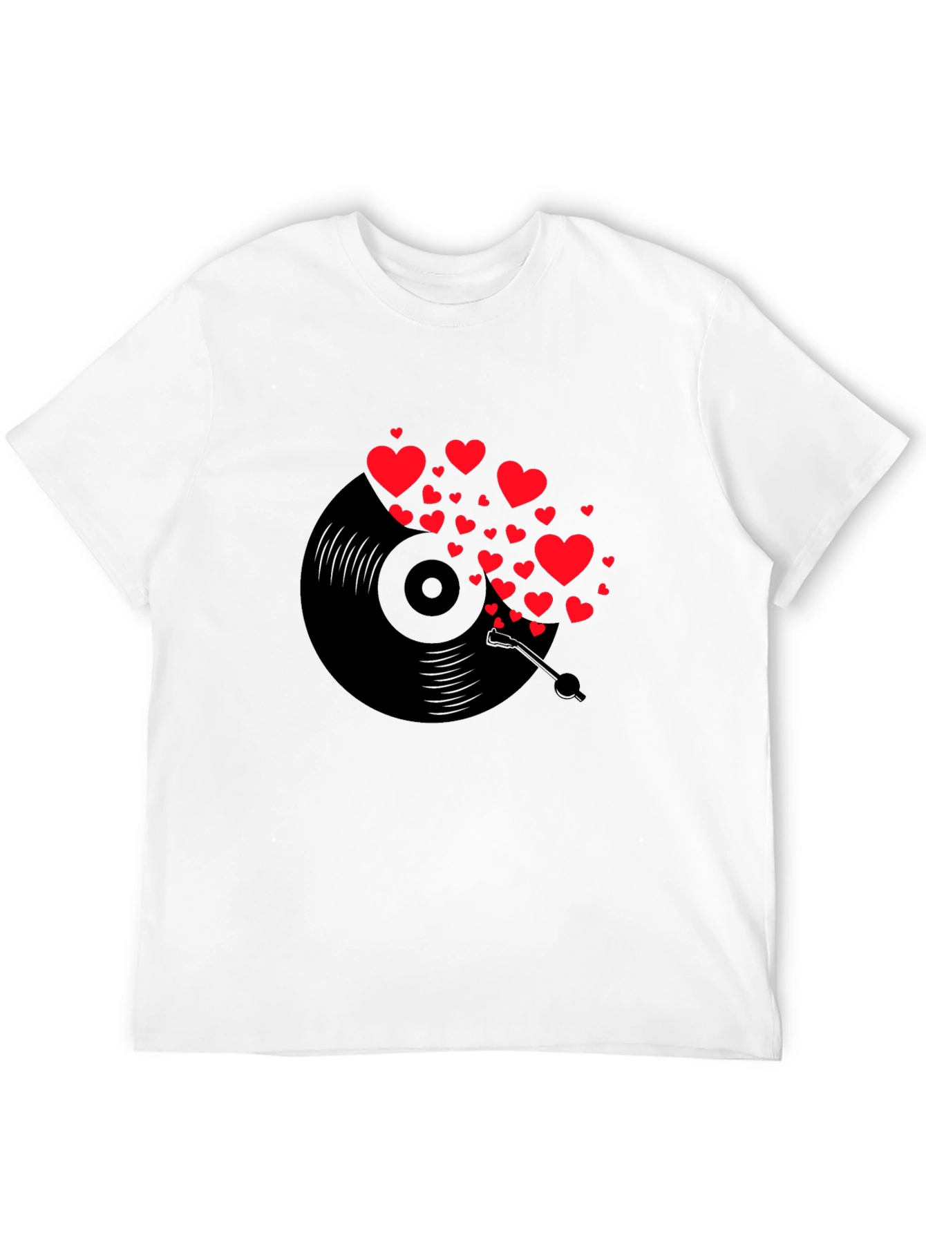 Heart Vinyl Record Graphic T-Shirt