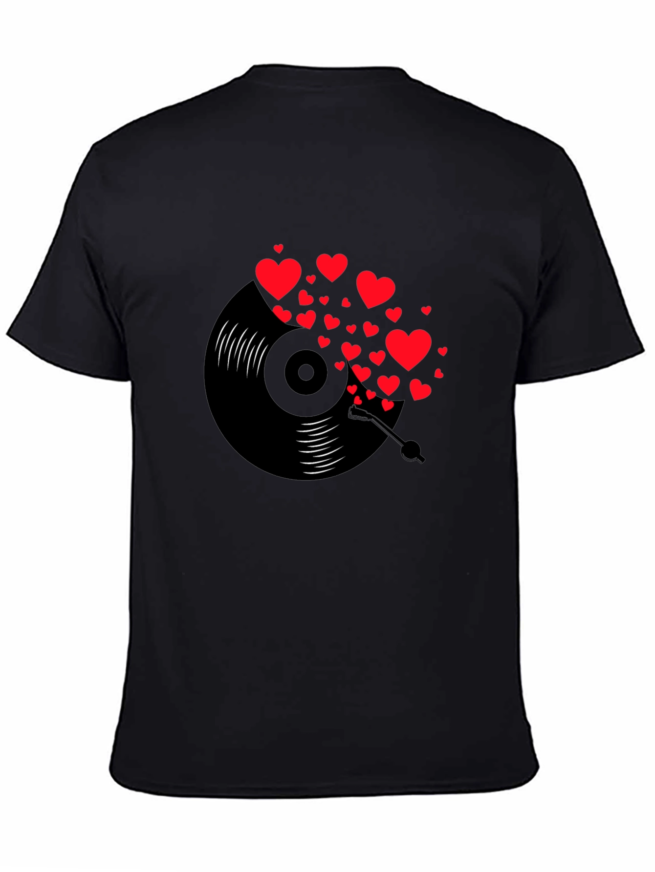 Heart Vinyl Record Graphic T-Shirt