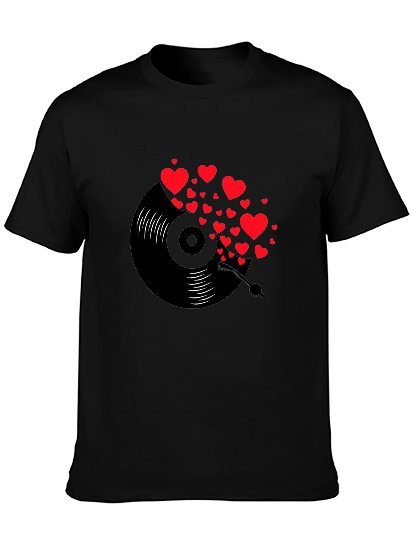 Heart Vinyl Record Graphic T-Shirt
