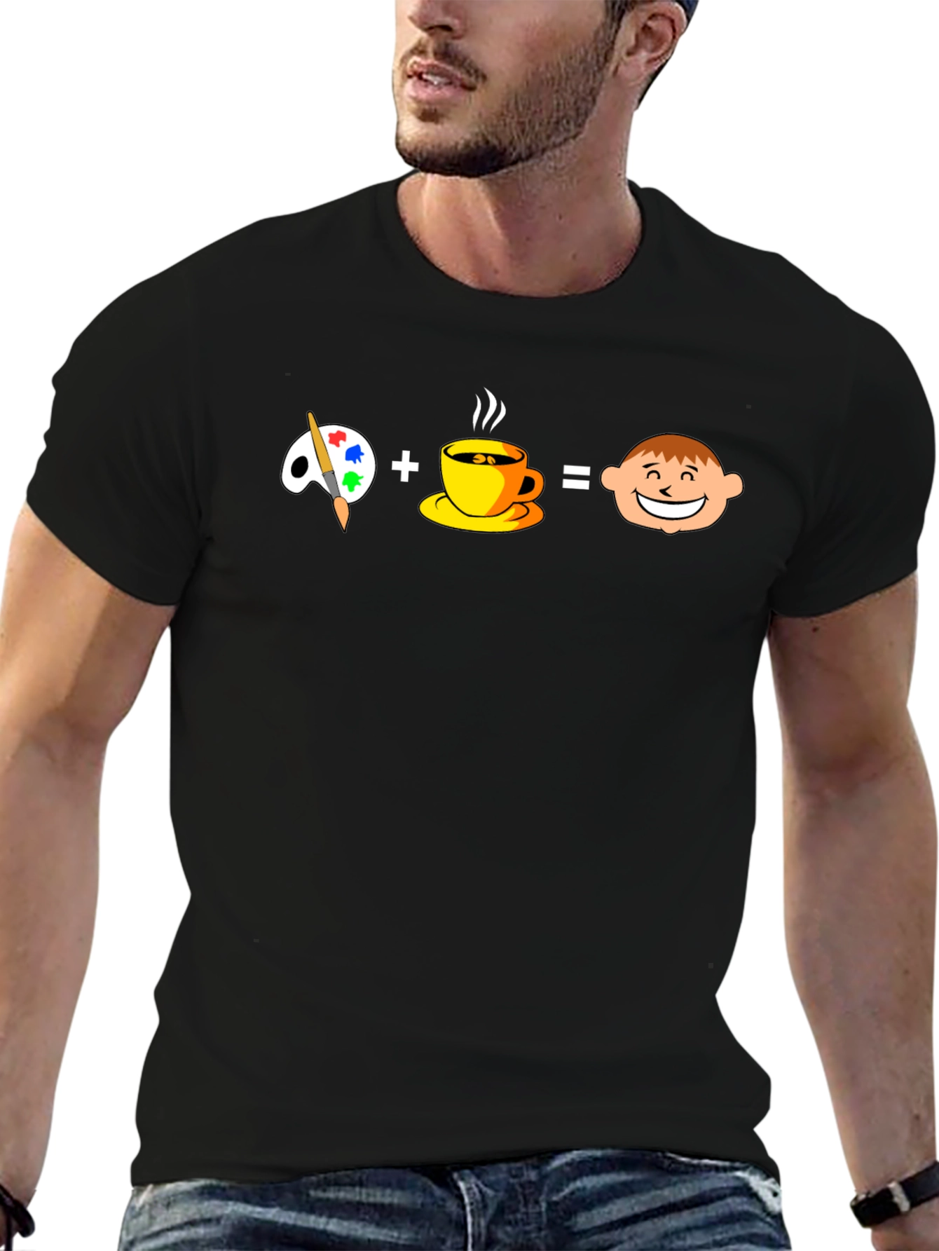 Painter + Coffee = Happy Face Graphic Tee