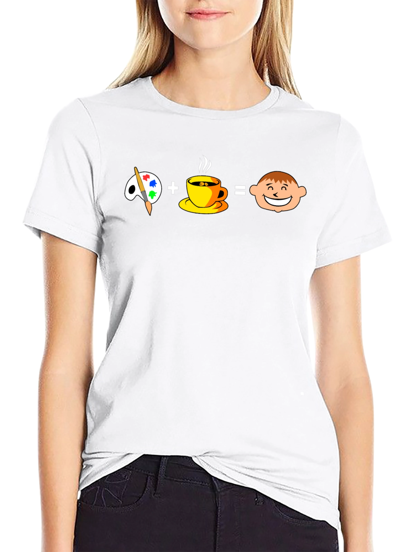 Painter + Coffee = Happy Face Graphic Tee