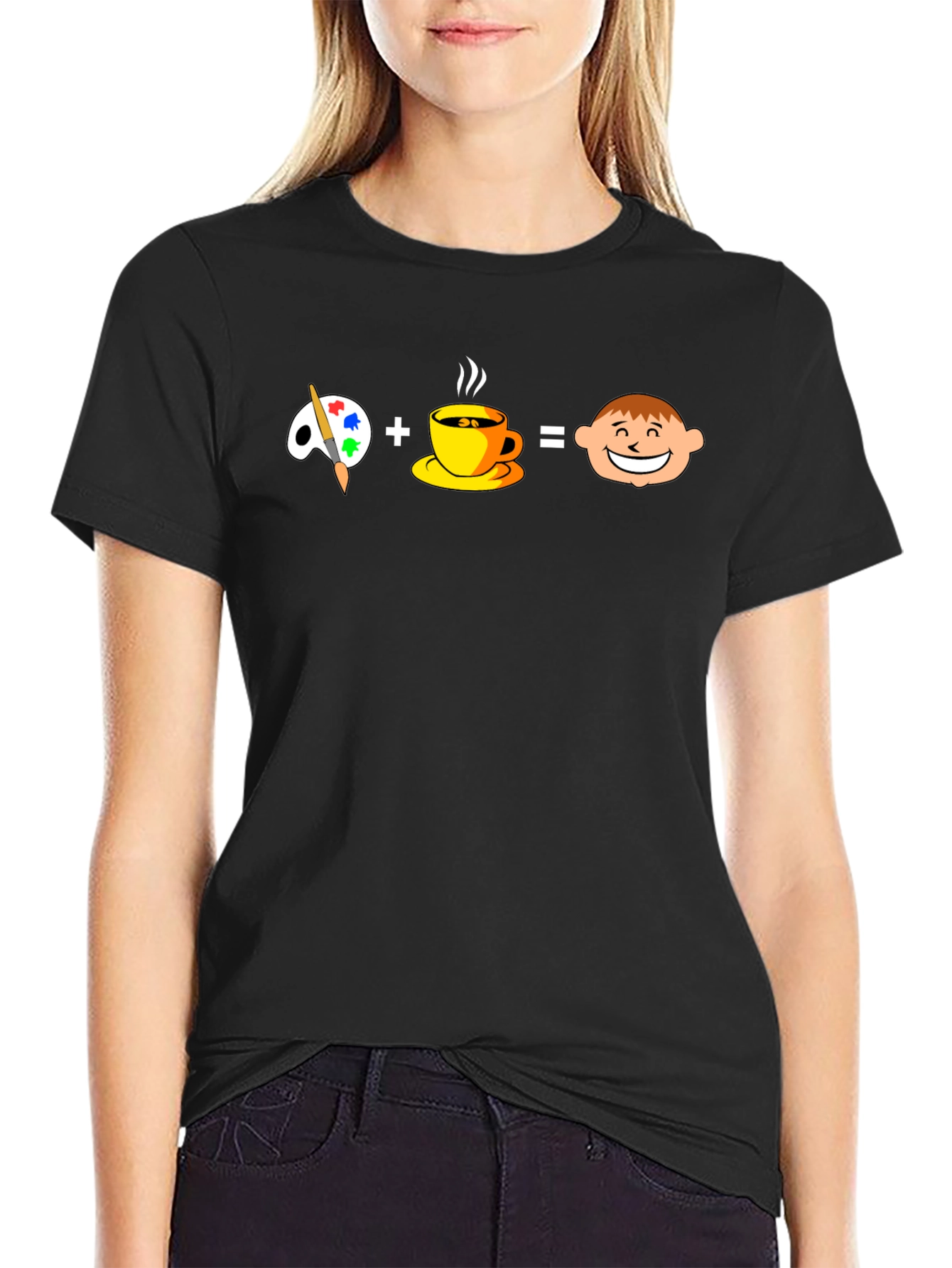 Painter + Coffee = Happy Face Graphic Tee