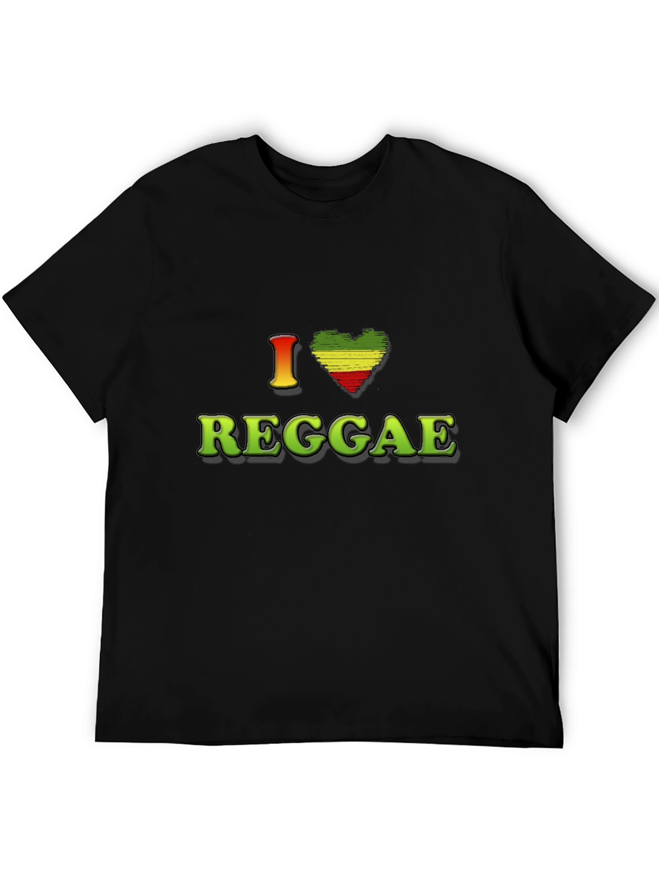 I Love Reggae Graphic Tee - Black