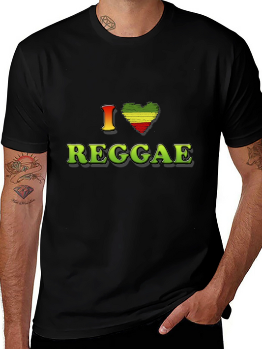 I Love Reggae Graphic Tee - Black