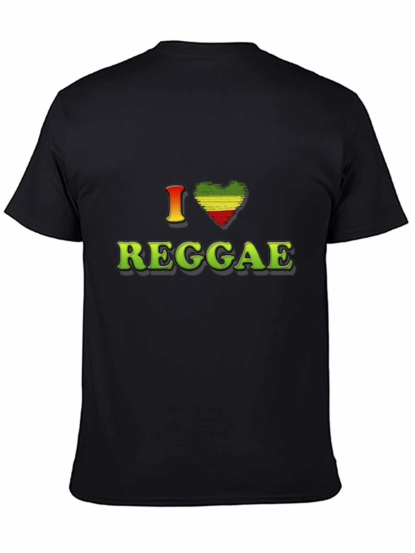 I Love Reggae Graphic Tee - Black
