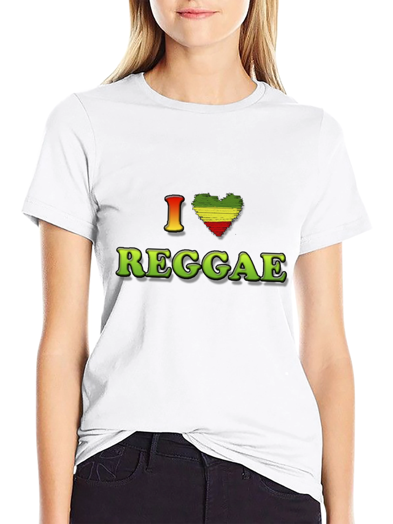 I Love Reggae Graphic Tee - Black
