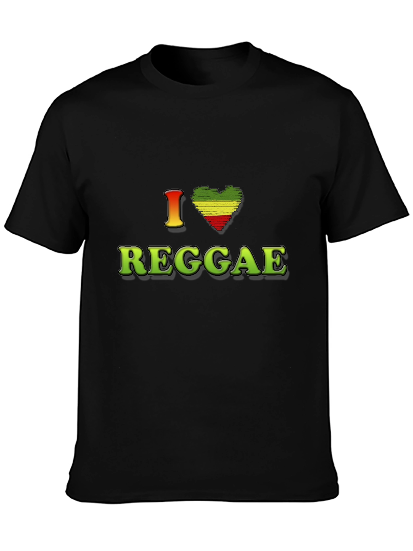 I Love Reggae Graphic Tee - Black