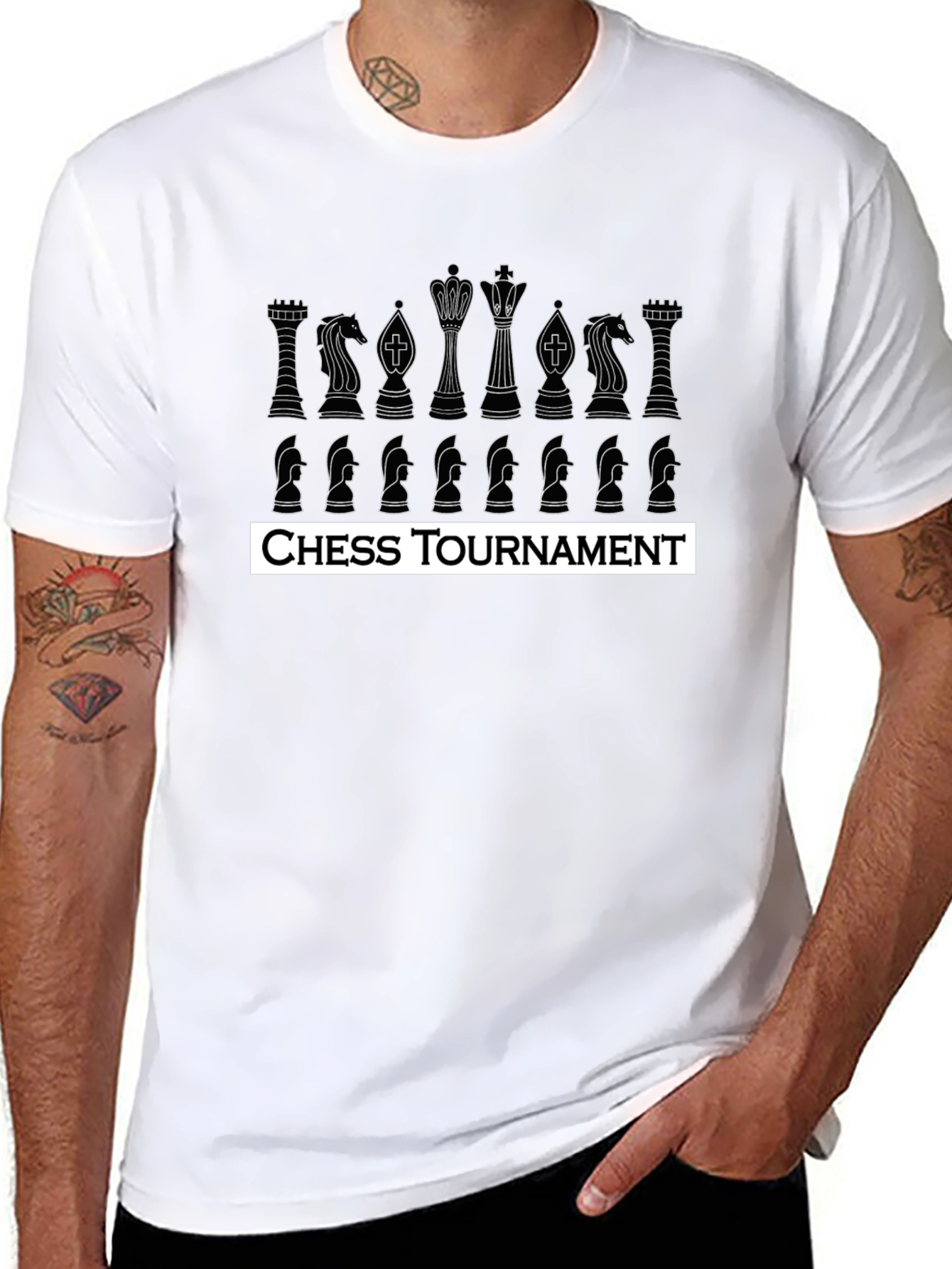 Chess Tournament T-Shirt - Black Cotton Tee