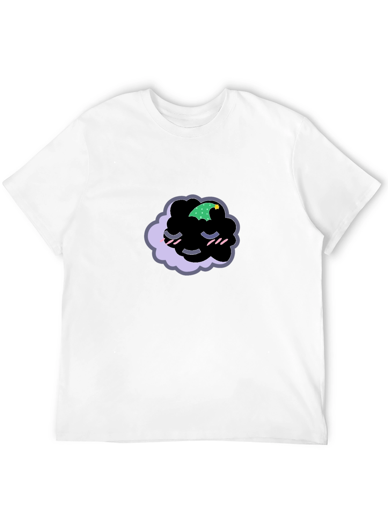 Dreamy Cloud Graphic Tee - Black Cotton Comfort
