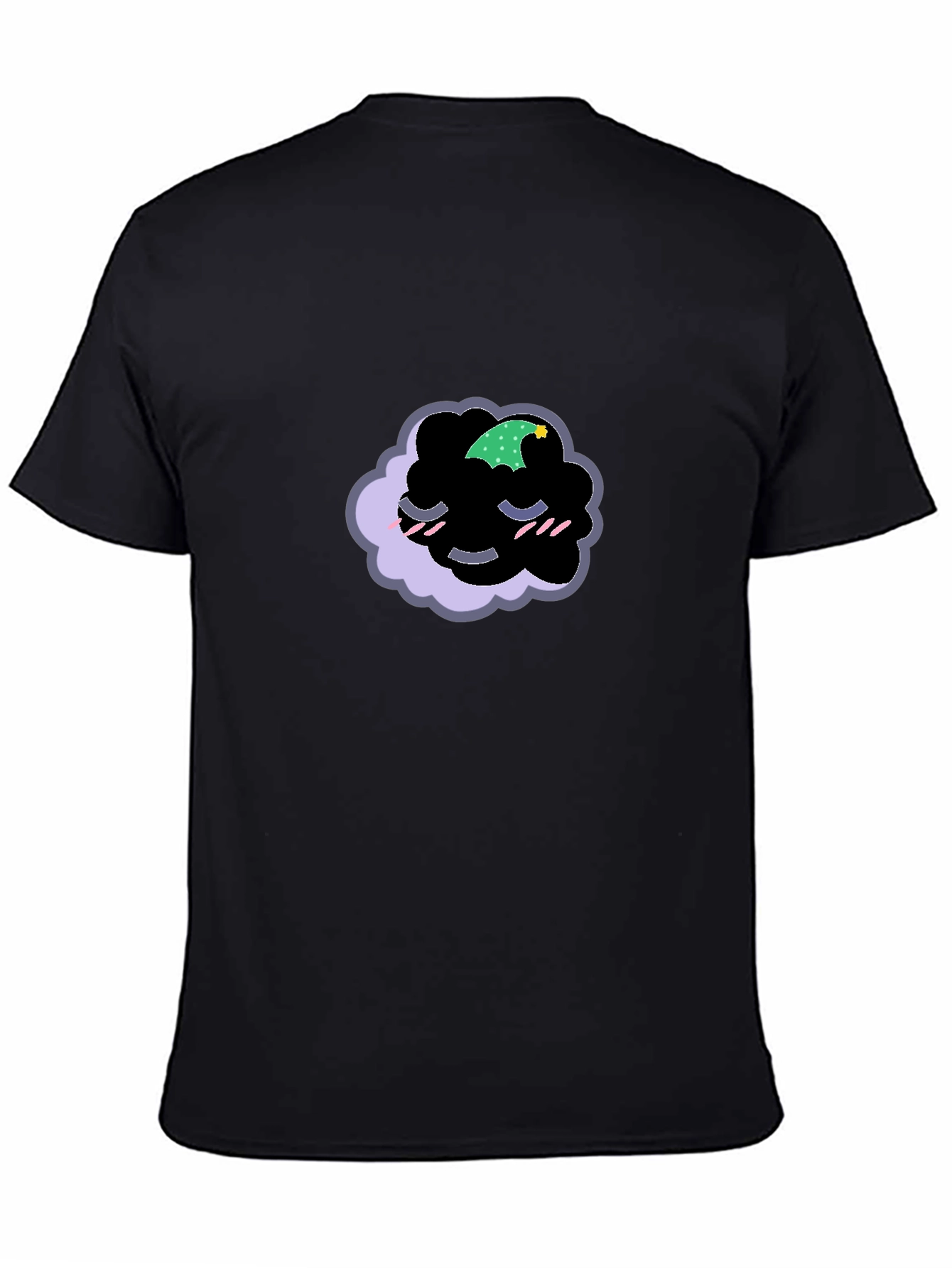 Dreamy Cloud Graphic Tee - Black Cotton Comfort