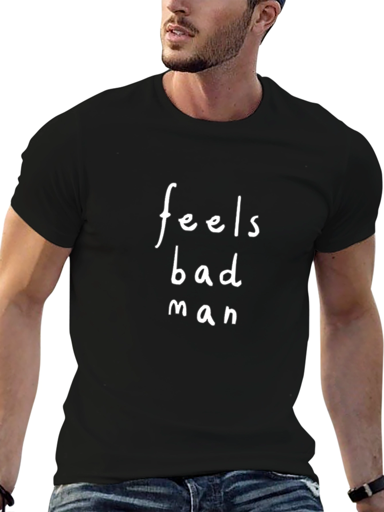 Feels Bad Man T-Shirt - Black Graphic Tee