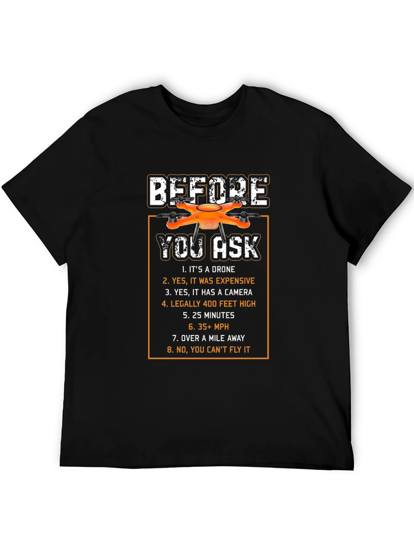 Drone Owner Funny T-Shirt - Before You Ask